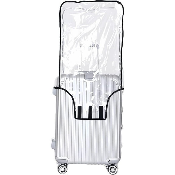 Luggage Protector Suitcase Cover PVC Waterproof Travel Suitcase Fits Most 20" to 30" (22" (15.0" L x 10.2" W x 21.7" H))