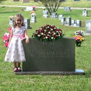 Sympathy Silks Cemetery Saddle 10 Silk Beauty and Cream Garden Mums