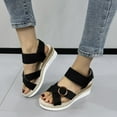 thumbnail image 5 of JeashCHAT Platform Sandals for Women Dressy Summer Ladies Espadrille Wedge Sandal Casual Comfortable Summer Sandals for Outdoor, 5 of 7