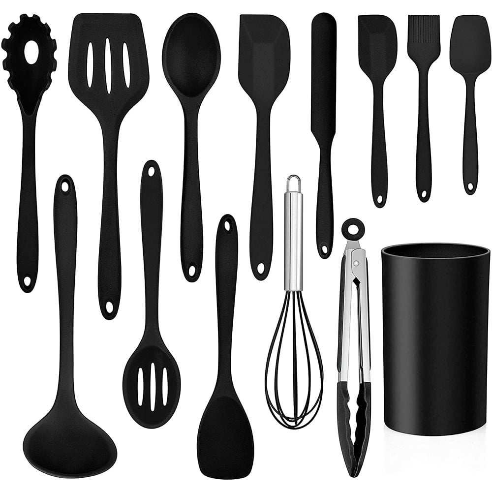 Walchoice 14 Pcs Cooking Utensils Set with Holder, Heat Resistant
