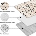 thumbnail image 5 of Beige Geometric Triangle Pattern Bathroom Rugs Sets 3 Piece,Toilet Cover Set,Absorbent Non Slip Bathroom Mats Sets with U-Shaped Contour Rug Toilet Rug Set, 5 of 5