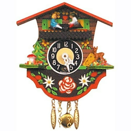 Heads Up Cuckoo Clock - 4 In. Black Forest Chalet Cuckoo Clock