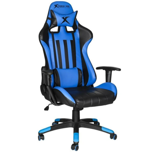 Xtrike Me GC-905 - Chaise de Jeu sur Roulettes, Réglable et Ergonomique, Bleu
