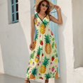 thumbnail image 2 of Lunarable Pineapple King Size Sleeveless Dress Dresses Summer Women Dresses Clothing Woman Dresses Dress, 2 of 6