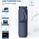 thumbnail image 5 of Mini ventilador USB portátil de 2500 mAh, pequeño, azul Xemadio 220164-2, 5 of 7