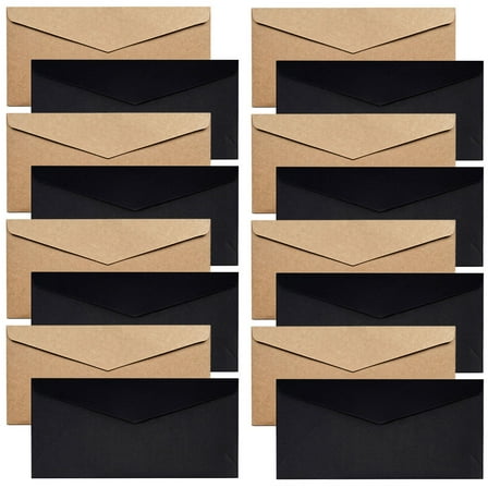 WHAMVOX 40Pcs Assorted Color Paper Envelopes for Cards Wedding Invitations 8.5X4.1In