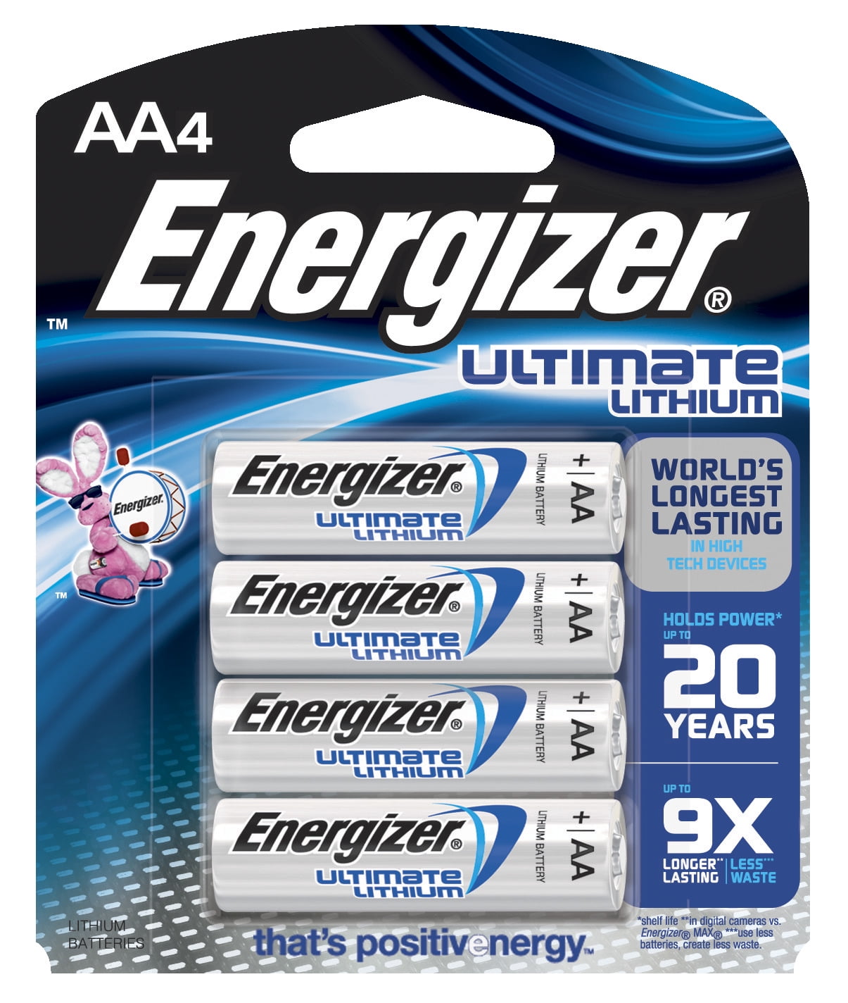 Geschatte Lezen licht Energizer e2 Lithium AA Battery, 2900 mAh, 1.5 V, Pack of 4 - Walmart.com