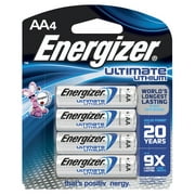 Energizer e2 Lithium AA Battery, 2900 mAh, 1.5 V, Pack of 4