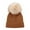 style-05 Coffee, variant on Gubotare Toddler Winter Hat Winter Hat for Kids Toddler Children, Girls Beanie with Double Pom Pom Warm Fleece Lined, Girls Accessories Knit Cap (Grey,0-36 Months)