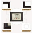 thumbnail image 5 of ELSKER&HOME 8.5x11 Diploma Frame - Classic Cherry Wood Color - 2.0 mm Panels - 8.5x11 Inch With Mat -11x14 Inch Without Mat - For Document/Photo (2 Pack, Matte Black with Gold Rim), 5 of 7