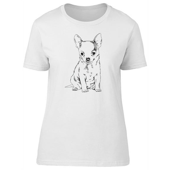 Little Chihuahua Puppy Sketch Tee Women's -Image by Shutterstock