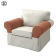 thumbnail image 4 of Luxtrada 2 Piece Furniture Armrest Covers Slipcovers Sofa Chair Arm Protectors (Gray), 4 of 8
