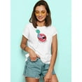 thumbnail image 2 of Enjoy The Journey Lips & Earth T-Shirt Women -Image by Shutterstock, Female XX-Large, 2 of 4