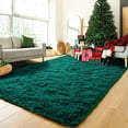 thumbnail image 2 of Homore Cute Fluffy Velvet Carpet Soft Washable Area Rugs for Bedroom/ Living Room Decoration,6'x9',Aqua Green, 2 of 7