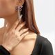 thumbnail image 3 of par de aretes de cadena de garra de lujo ligeros, aretes de borlas de mariposa con diamantes de imitación, temperamento Versa ---- Rojo - Código de producto 65756 Rojo, 3 of 5