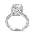 thumbnail image 6 of Eclet Jewels White Gold Over 14k Silver Diamond Ring - 2.1 Ct VVS1/D Radiant Cut Lab Created Simulated Diamond Ring - Halo Solitaire with Accent Engagement Ring - Forever Diamond Ring for Women's, 6 of 11