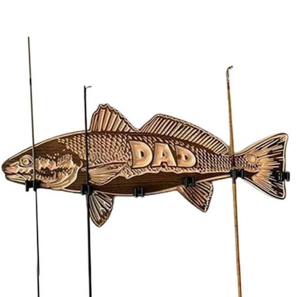 Fastboy Fishing Rod Holder Wall-Mounted Wooden Rod Holder Fishing Rod Fishing Rod Holder Holder Rod Rod Holder Holder Rod Fishing Rod Rack Gifts For D