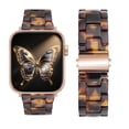 thumbnail image 2 of SEURE Resin Band Compatible with Apple Watch Band 38mm/40mm/41mm/42mm,Fashion Lightweight Replacement Strap for iWatch Series S11/10/9/8/7/6/5/4/3/2/1SE Women Men Amber Brown, 2 of 8