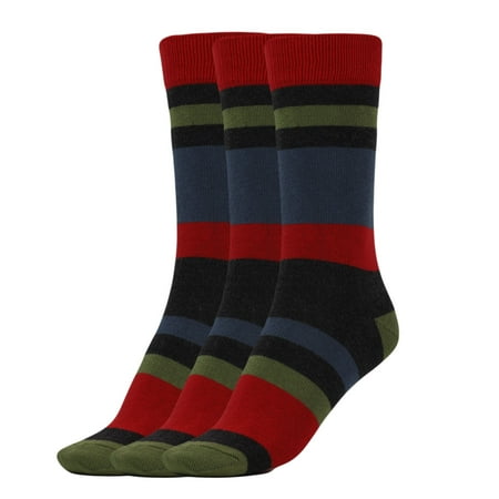 

Striped Cotton Crew Casual Socks 3 Pairs Size 9-11 - S3