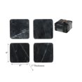 thumbnail image 2 of 4Pc Marble Square Coaster 4X4" Black, 2 of 4