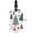 thumbnail image 6 of Square 2Pack PU Leather Christmas Tree Cruise Luggage Tag with Privacy Cover and Name ID Tag for Travel Handbags Backpacks Luggage Tags, 6 of 6