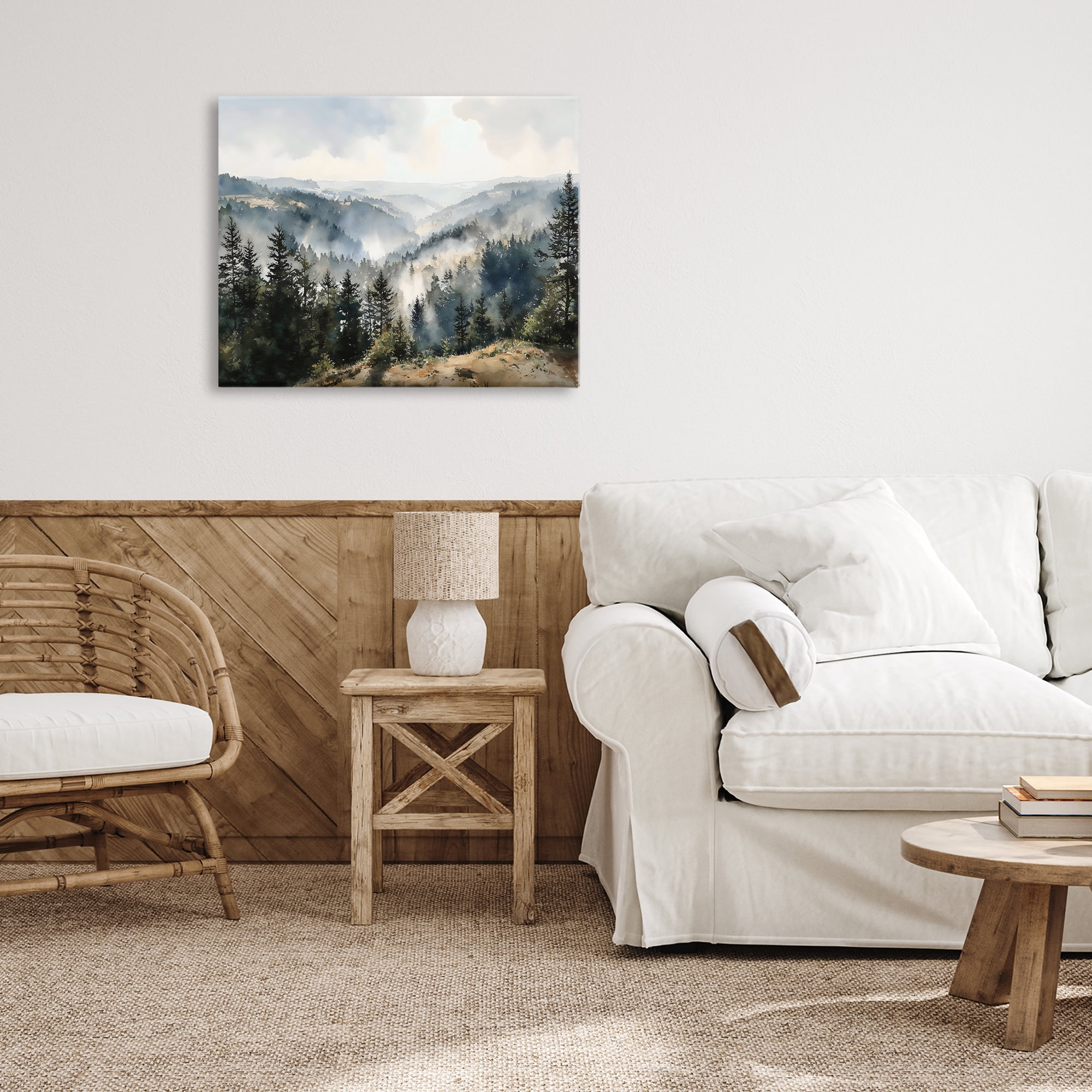 Stupell Industries Misty Tree Tops Vista Canvas Wall Art, design by Franklyn Gregory