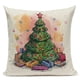 thumbnail image 4 of Christmas Tree Pattern Linen Throw Pillow Case, Decorative Cushion Cover, Car, Home, Sofa Decor, Merry Christmas, 4 of 4