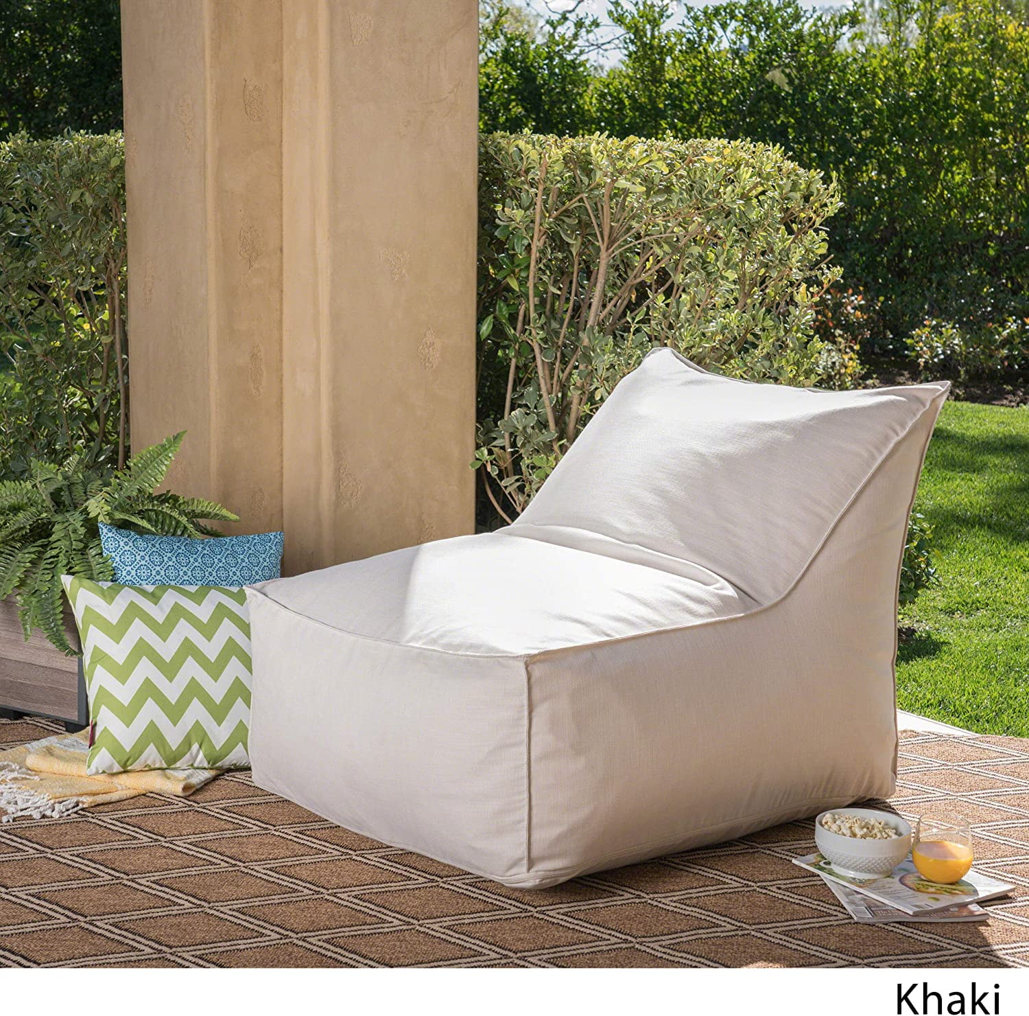 Bean Bag Chair,Comfy Lounge Chair with Back Support, Memory Foam Filled Sofa Leisure Chair with Water Resistant & Washable Cover for Outdoor, Bedroom, Living Room Floor Sofa for Men, Women,Khaki