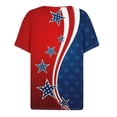 thumbnail image 4 of WEANT Summer Tops for Women Fouth Of July Casual Independence Day Button Down V Neck Short Sleeve Ladies Blouses Dressy Tee Shirts Loose Fit Usa Celebration Outfits for Women Wine M, 4 of 5