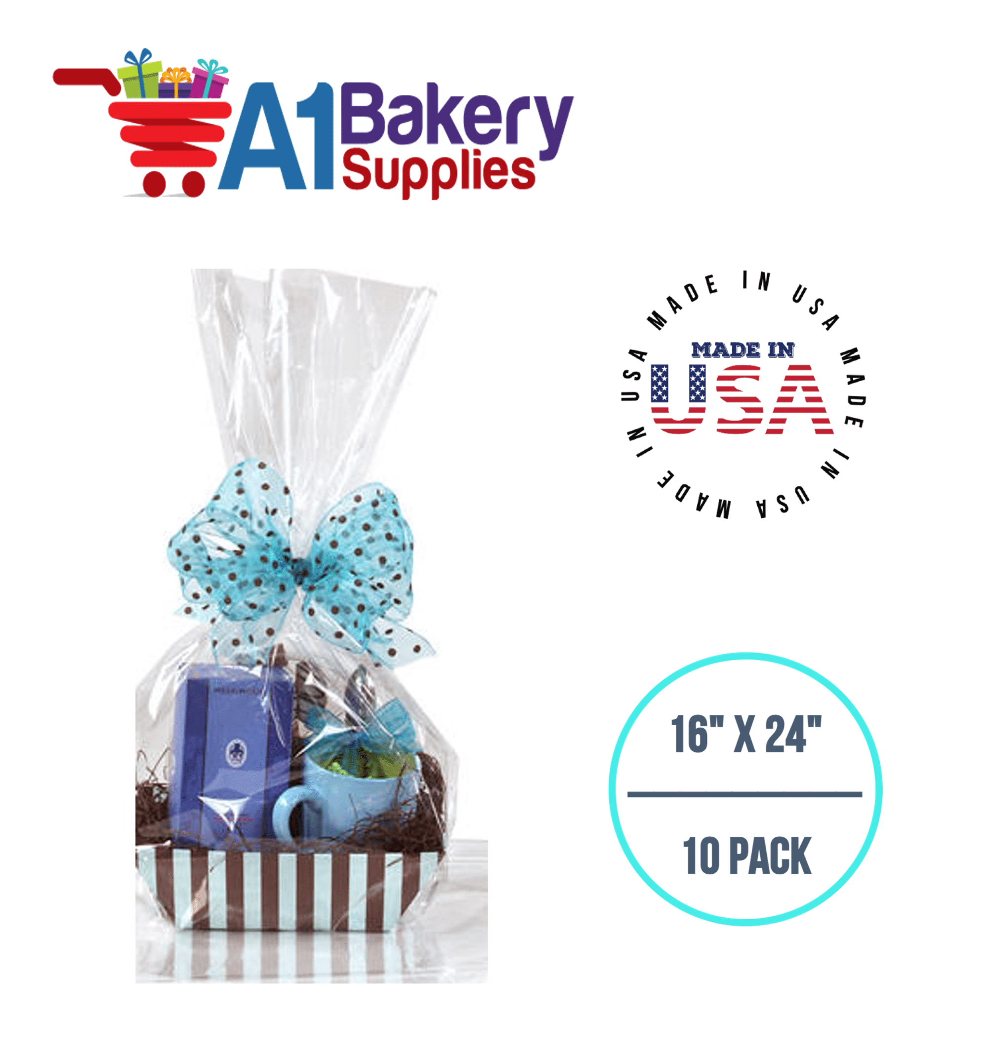 Medium Clear Basket Gift Bags by Celebrate It™, 12ct.