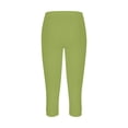 thumbnail image 4 of Green Women's Leggings, Capri Leggings For Women 2024 High Waisted Cutout Yoga Capris Lightweight Cozy Cropped Pants Solid Soft Pajams Pants,Women's Legging XXL, 4 of 4