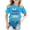 Blue, variant on Toddler Girls Tops & T-Shirts Children's Easter Bunny Print Round Neck Loose Short Sleeve Fashion Casual Comfortable Tshirts Outwear,,6-7 Years