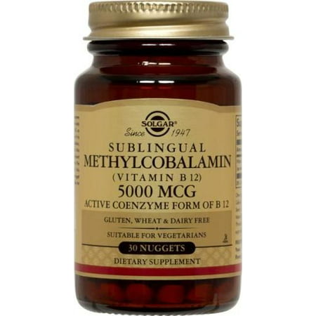 Méthylcobalamine (vitamine B12) 5000 mcg Solgar 30 Nugget