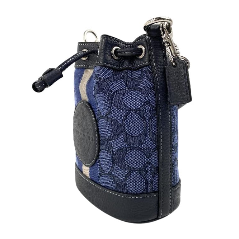 Coach (C8322) Dempsey Mini Denim Navy Jacquard Canvas Patch