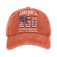 thumbnail image 4 of USA 250th Anniversary Hat 1776–2026 Patriotic Embroidered Flag Map Baseball Cap Unisex, 4 of 7