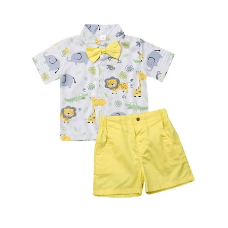 

Pudcoco Summer Toddler Baby Kids Boy Shirt Tops+Pants Gentleman Sets