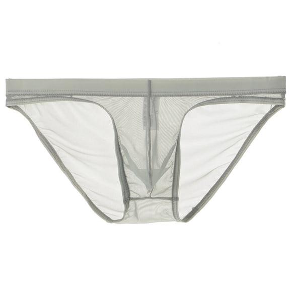 Jamicy Mens Underwear Briefs Gift for Husband Men's Soft Breathable Sheer Ice Silk Bikini Briefs Underwear Panties