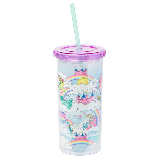 Cold Cup Silver Buffalo My Little Pony 590 ml con tapa y pajita