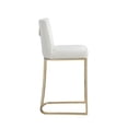 thumbnail image 3 of 26 Inch Counter Height Velvet Dining Chairs, Modern Dining Chair with High-Density Foam Chair, Simple Bar Stool Upholstered Dining Chairs, Accent Desk Chair Dining Room, Kitchen(White,Set of 6), 3 of 9