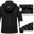 thumbnail image 2 of Diamond Candy Men's Hooded Waterproof Jacket Lightweight Rain Jacket Outdoor Casual Sportswear, 2 of 7