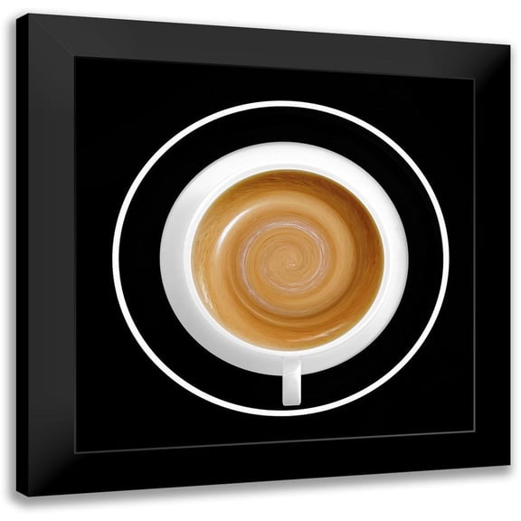 Dittmann, Udo 12x12 Black Modern Framed Museum Art Print Titled - enjoy a coffee super cell