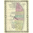 thumbnail image 2 of Colton 25x32 White Modern Wood Framed Museum Art Print Titled - St. Louis Missouri - Colton 1855, 2 of 4