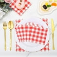 thumbnail image 3 of 120 Pcs Red Gingham Napkins, Disposable Christmas Paper Napkins Red and White Plaid Napkin Scalloped Checkered Napkin for Christmas, BBQ, Birthday, 5 x 5 Inches, 3 of 14