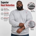 thumbnail image 4 of SOCKS'NBULK 3 Pack Mens Big and Tall - Adult Crewneck Fleece Lined Pullover Sweatshirts Bulk, Wholesale Multipack for Plus Size Men (2X-Large), 4 of 6