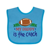 Inktastic Football Daddy is the Coach Childs Boys Baby Bib