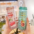 thumbnail image 5 of Summer Plastic Outdoor Sports Double Layer Cold Water Cup Red 350ML, 5 of 5