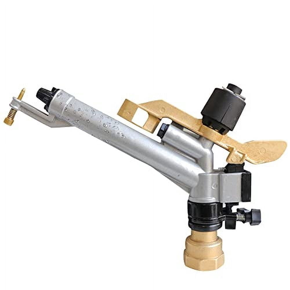 1.5" 360° Adjustable Impact Sprinkler Gun, Adjustable Long Range Water Irrigation Spray Tool Kit for Farms, Orchards, Seedlings, Wheat, Lawn