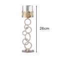 thumbnail image 4 of Abbracc Cylinder Crystal Candlestick, Shiny Decorative Romantic Creative Candle Holders 7 Rings, 4 of 9