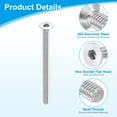 thumbnail image 3 of Uxcell Flat Head Socket Cap Screws, 304 Stainless Steel Head Screw Bolts Hex Socket Drive Countersunk Bolts M3 x 40mm, 3 of 7