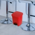 thumbnail image 4 of MOKKHNB Red Plastic Foot Pedal Trash Can for Living Room and Outdoor Use, Home Waste Bin, 1 Piece, 4 of 6